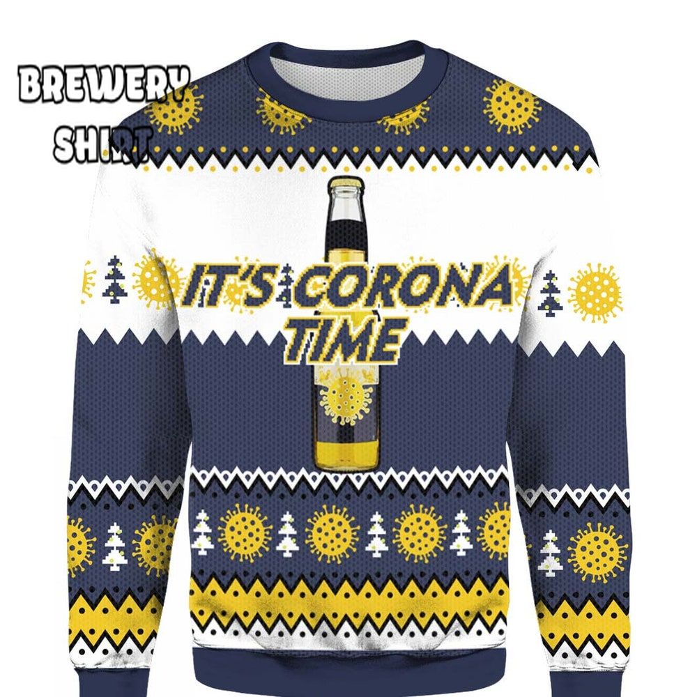 It's Corona Time Ugly Christmas Sweater