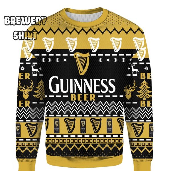 Guinness Beer All Over Print Ugly Christmas Sweater – A Must-Have for Guinness Beer Enthusiasts