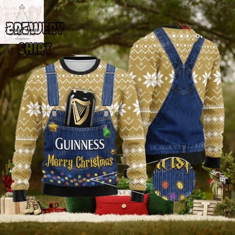 Guinness Yellow Ugly Christmas Sweater