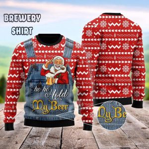 Ho Ho Hold My Beer Santa Ugly Christmas Sweater