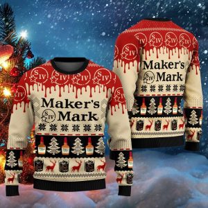 Maker’s Mark Ugly Christmas Sweater Holiday Drinking Gift
