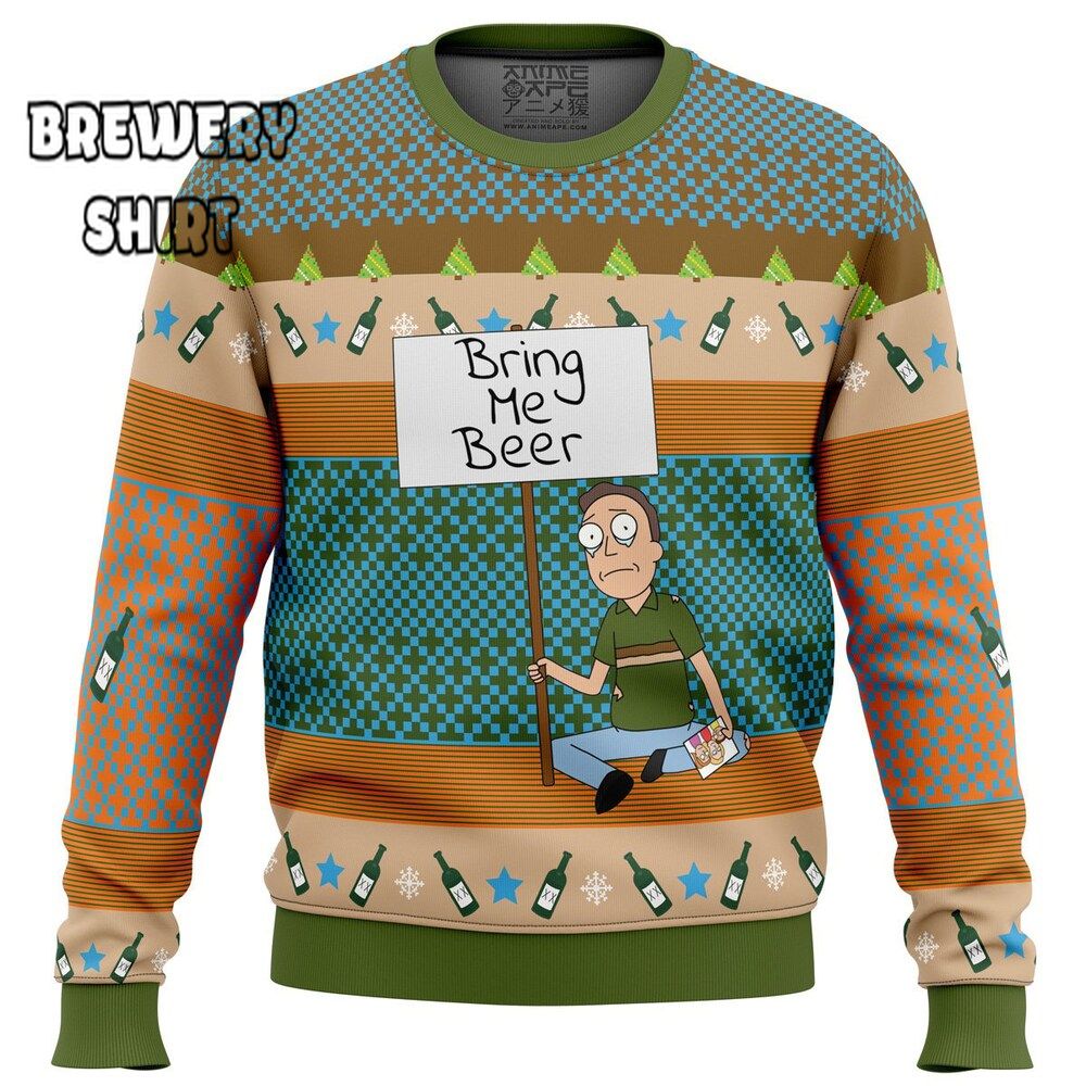 Jerry Bring Me Beers Christmas Ugly Sweater - A Festive Request for the Holiday Season!