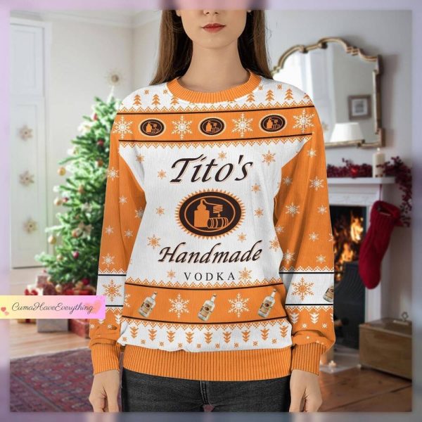 Tito’s Handmade Vodka Christmas Custom Ugly Sweater