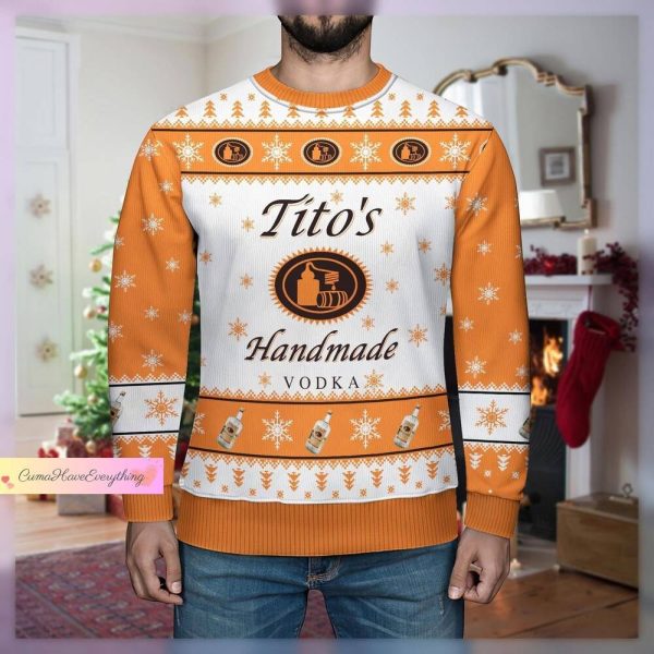 Tito’s Handmade Vodka Christmas Custom Ugly Sweater