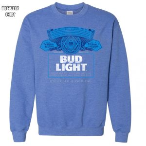 Bud Light Bottle Label Crewneck Sweatshirt