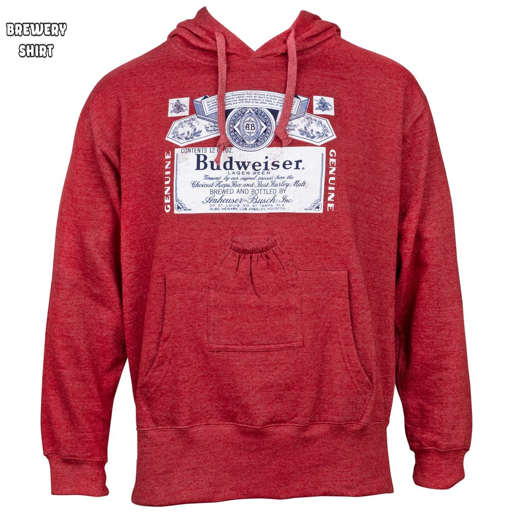 Budweiser Red Beer Pouch Hoodie