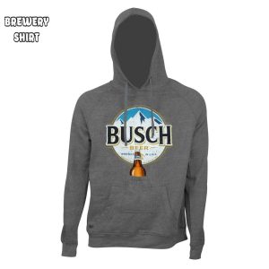 Busch Bottle Opener Round Logo Beer Pouch Hoodie