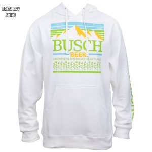 Busch Brewed In Americas Heartland White Hoodie 0