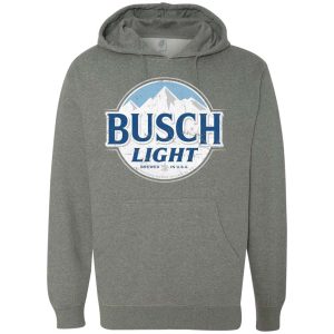 Busch Dist Mtn Logo Gray Hoodie LG