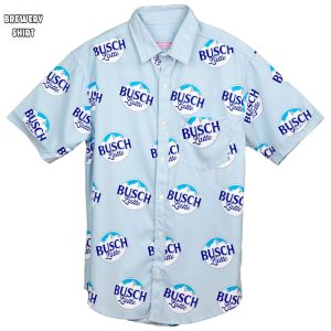 Busch Latte All Over Print Button Down Hawaiian Shirt 0