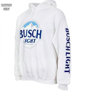 Busch Light Beer Logo White Colorway Hoodie 1
