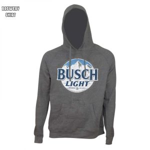 Busch Light Bottle Opener Round Logo Beer Pouch Hoodie