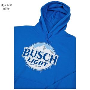 Busch Light Snow Day Logo Pull Over Hoodie 4