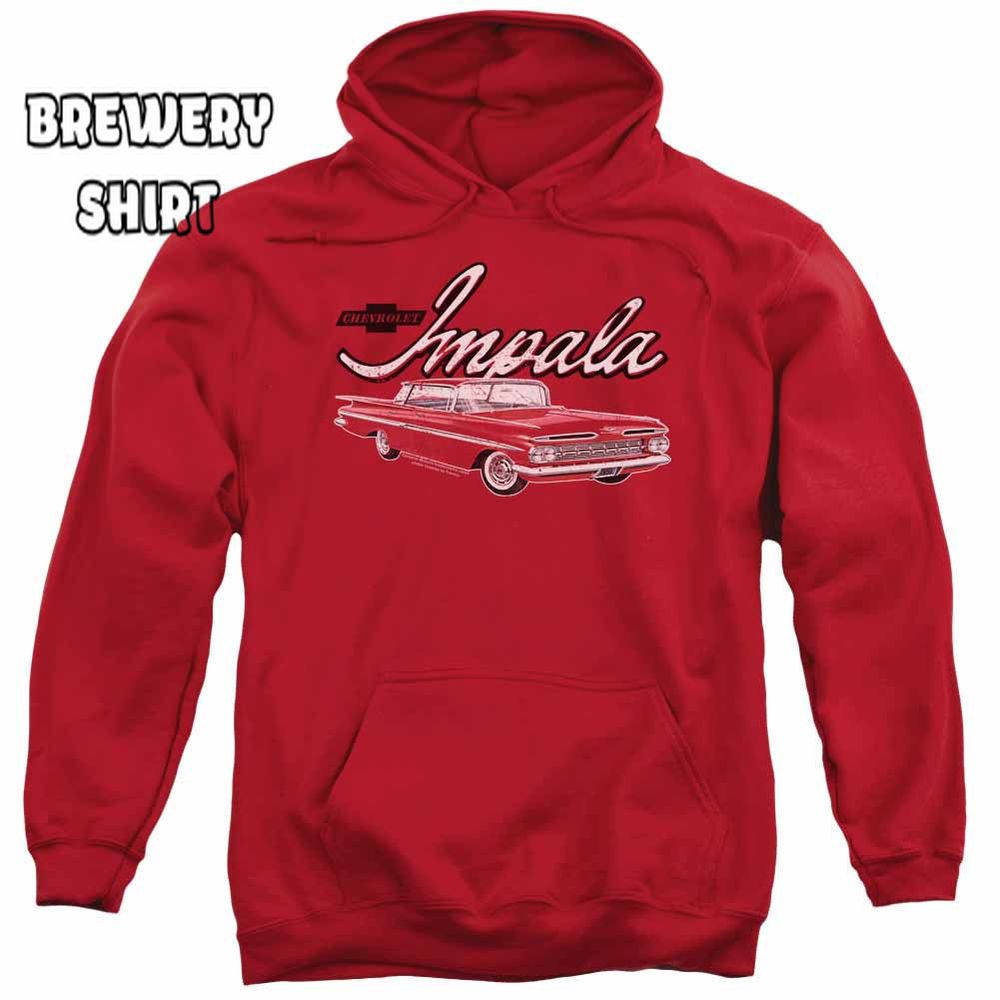 Chevy Classic Impala Red Pullover Hoodie