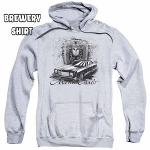 Chevy Monte Carlo Drawing Gray Pullover Hoodie