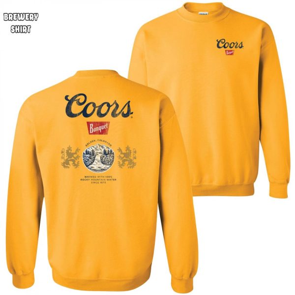 Coors Banquet Front and Back Print Crewneck Sweatshirt