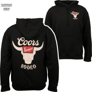 Coors Banquet Rodeo Horns Logo Front and Back Print Hoodie 0