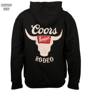 Coors Banquet Rodeo Horns Logo Front and Back Print Hoodie 2