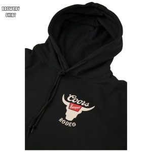 Coors Banquet Rodeo Horns Logo Front and Back Print Hoodie 3