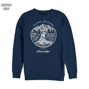 Coors Banquet Waterfall Golden Colorado Crewneck Sweatshirt