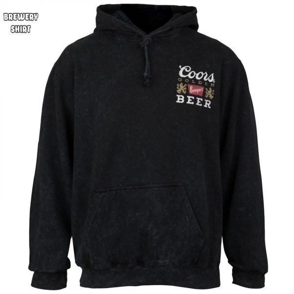 Coors Golden Banquet Mineral Wash Front-Back Print Pull-Over Hoodie
