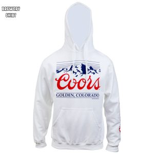 Coors Golden Colorado Mountain Logo and Sleeve Print Hoodie 2