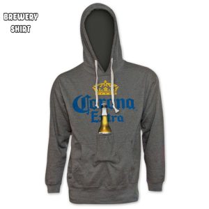 Corona Extra Pop Top Bottle Opener Beer Pouch Hoodie