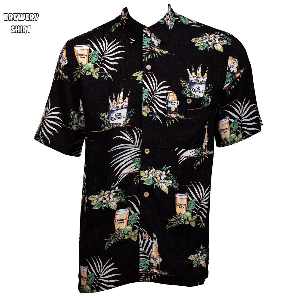 Corona Luxury Hawaiian Button Down Shirt