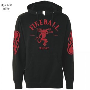 Fireball Whisky Sleeve Print Hoodie