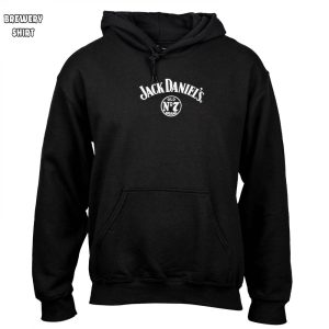 Jack Daniels Classic Label Black Graphic Hoodie Sweatshirt 0