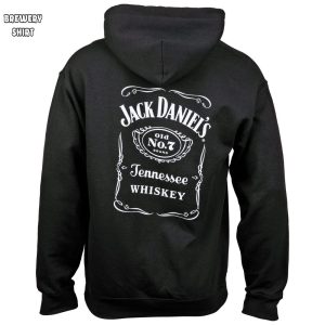 Jack Daniels Classic Label Black Graphic Hoodie Sweatshirt 1