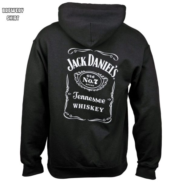Jack Daniel’s Classic Label Black Graphic Hoodie Sweatshirt