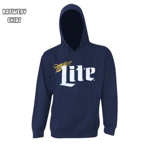 Miller Lite Classic Logo Navy Blue Hoodie