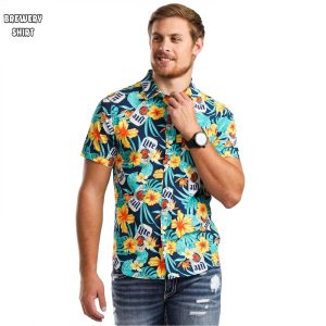 Miller Lite Tropical Cans Hawaiian Shirt 0