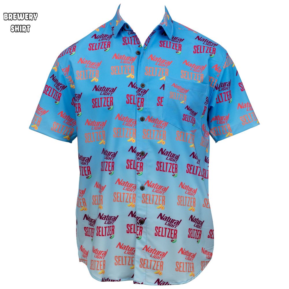 Natty Seltzer Natural Light Tropical Bros Hawaiian Shirt