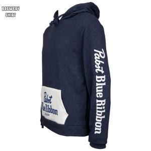 Pabst Blue Ribbon Logo Pocket Hoodie with Interior Pattern 2