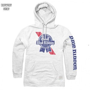 Pabst Blue Ribbon Sleeve Print Logo Hoodie