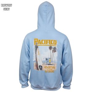 Pacifico Adventure Is Out There Beach Front and Back Print Hoodie 1