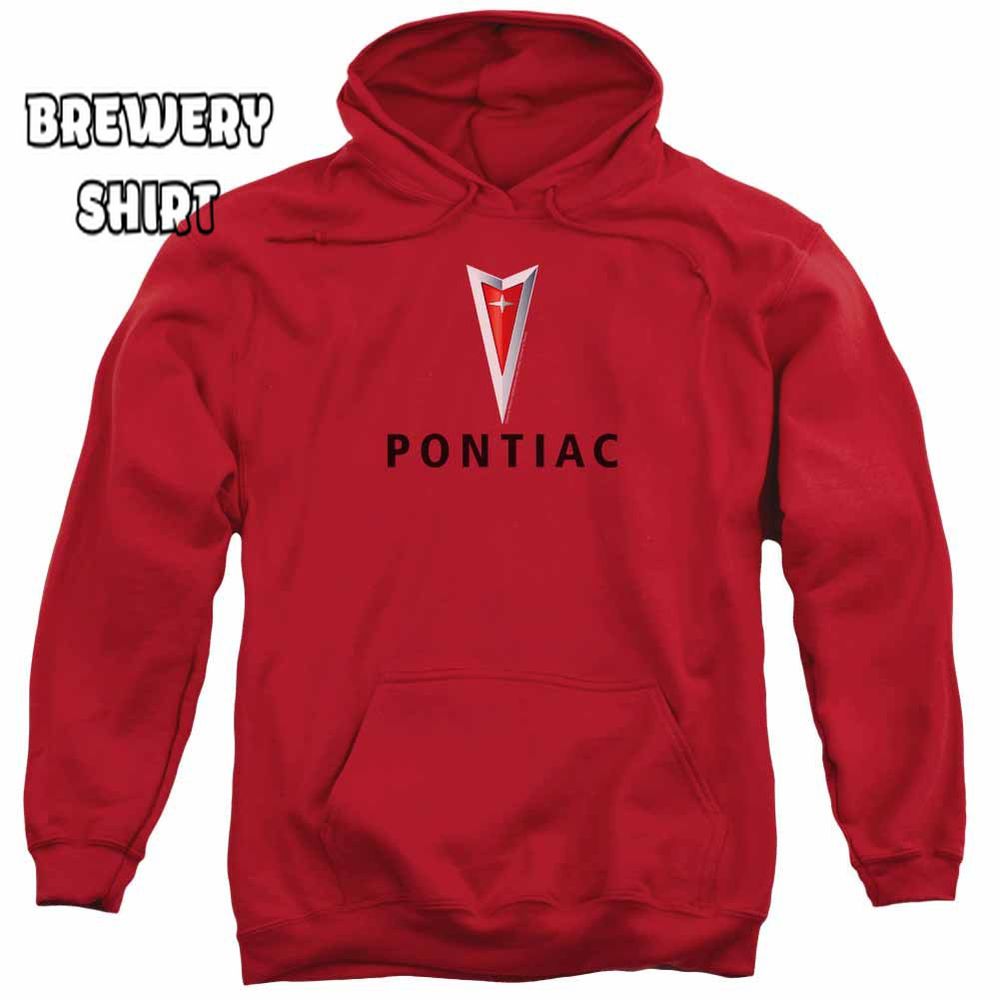 Pontiac Centered Arrowhead Red Pullover Hoodie