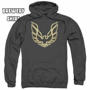 Pontiac Iconic Firebird Gray Pullover Hoodie