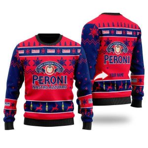 Funny Peroni Beer Personalized Ugly Christmas Sweaters