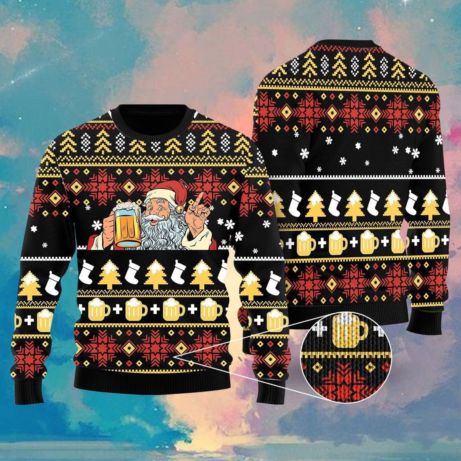 Beer Christmas Ugly Christmas Sweater For Men & Women