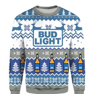 Bud Light Beer Ugly Sweater – Ideal Christmas Gift for Beer Lovers